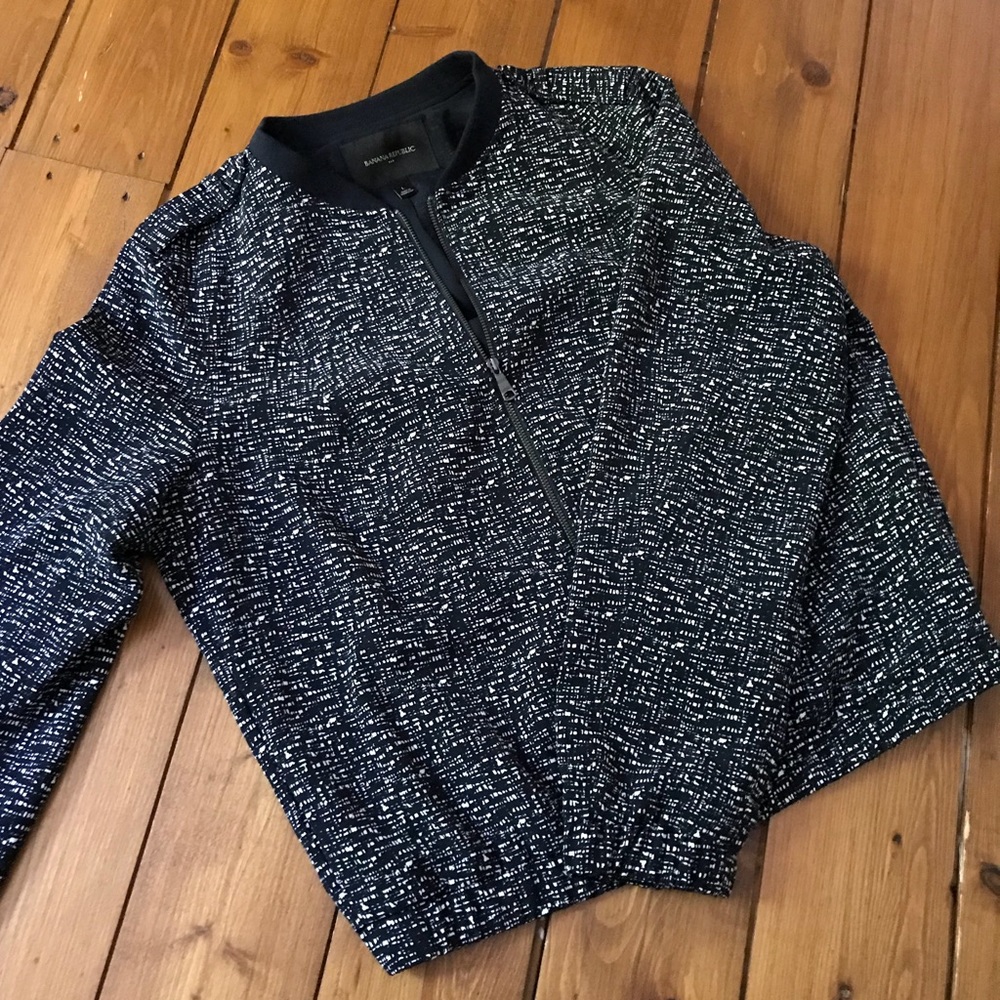 Navy Banana Republic Bomber Jacket